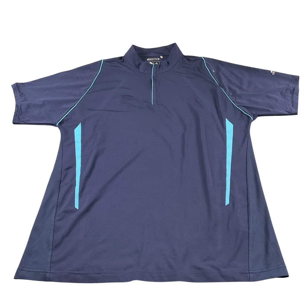 Adidas Climacool Men's Golf Polo Shirt Short Sleeve Blue